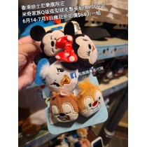 (瘋狂) 香港迪士尼樂園限定 米奇 家族Q版造型絨毛髮束組 (BP0023)